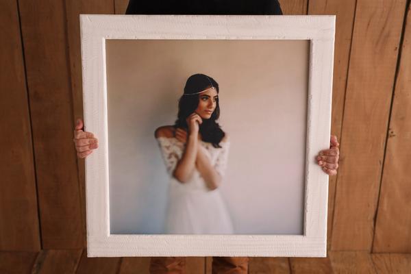 WoodFrame Branco 60x60cm